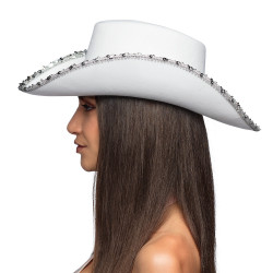 Kovbojský biely klobúk Nevesta